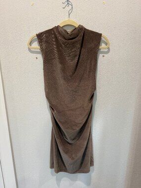 Mini Velvet Ruched Dress in Brown - A New Day